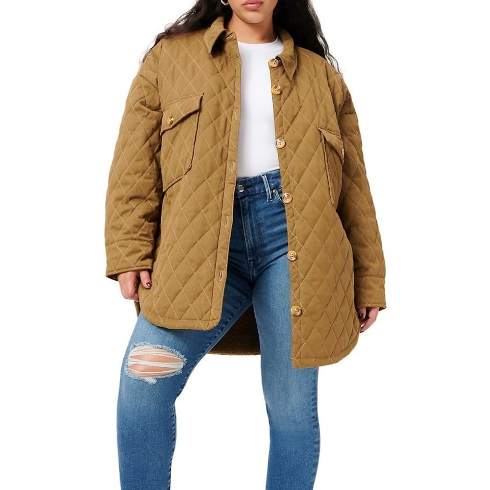 Good American Quilted Shacket